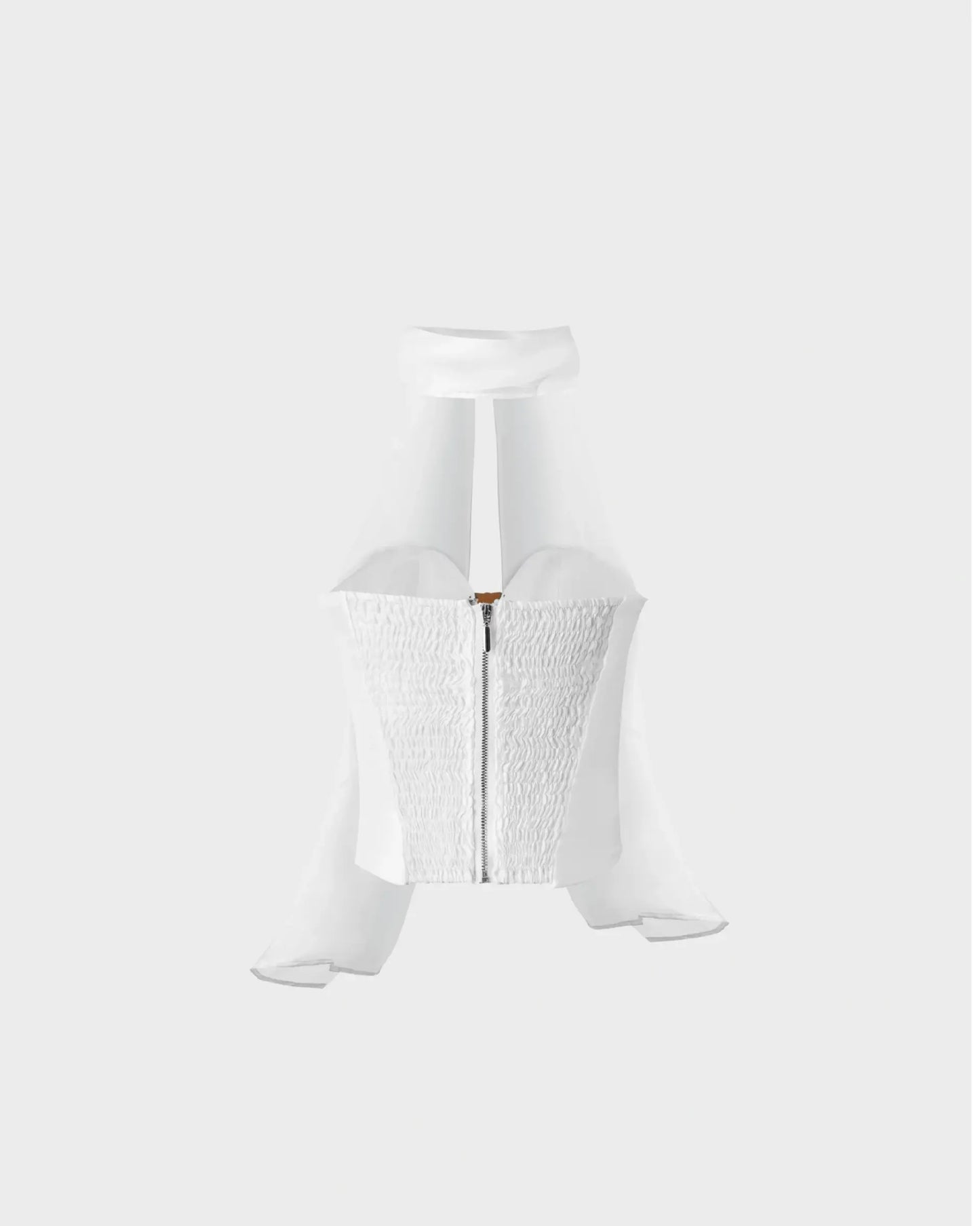 Scallop Corset Top With Scarf